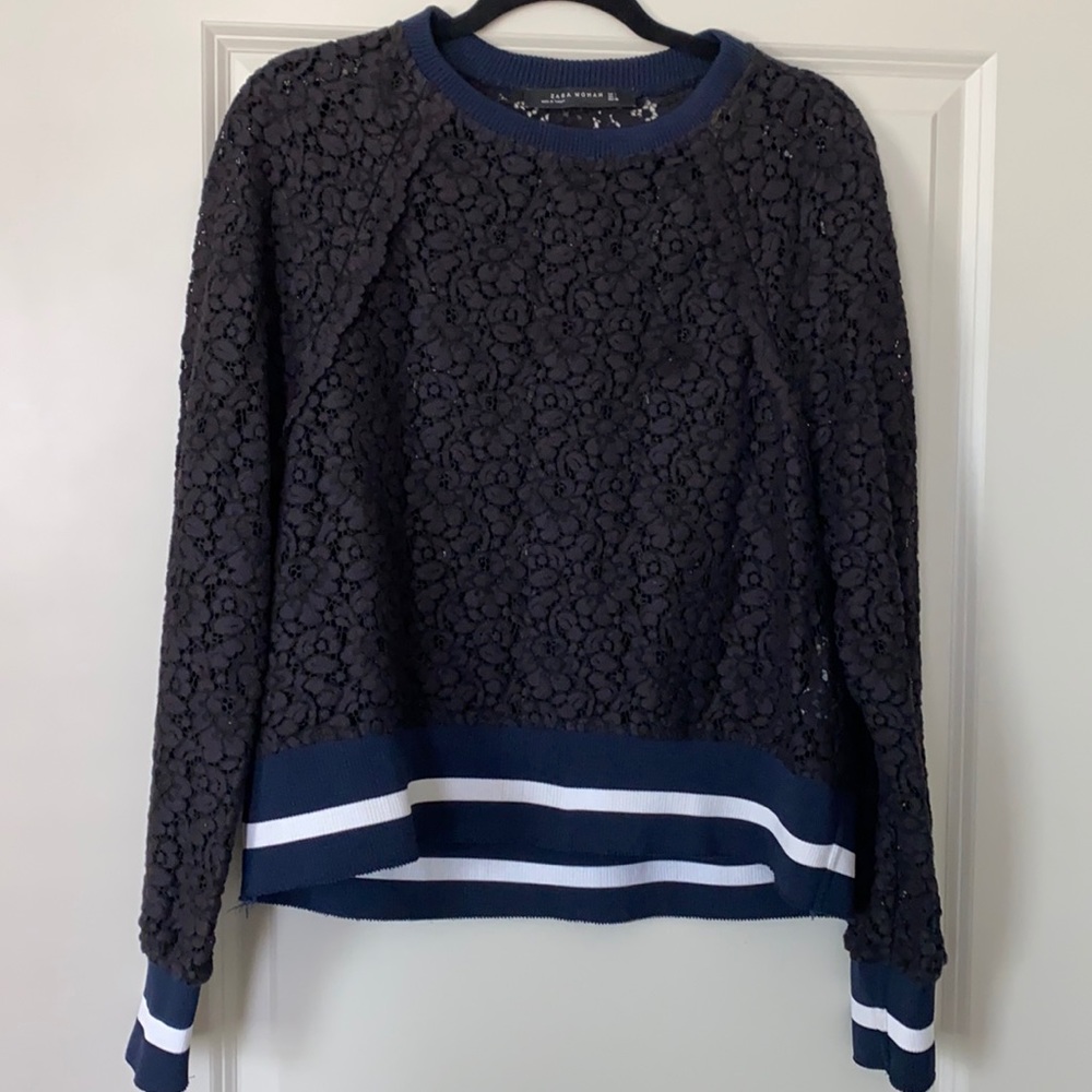 Lace Top with Raglan Sleeves